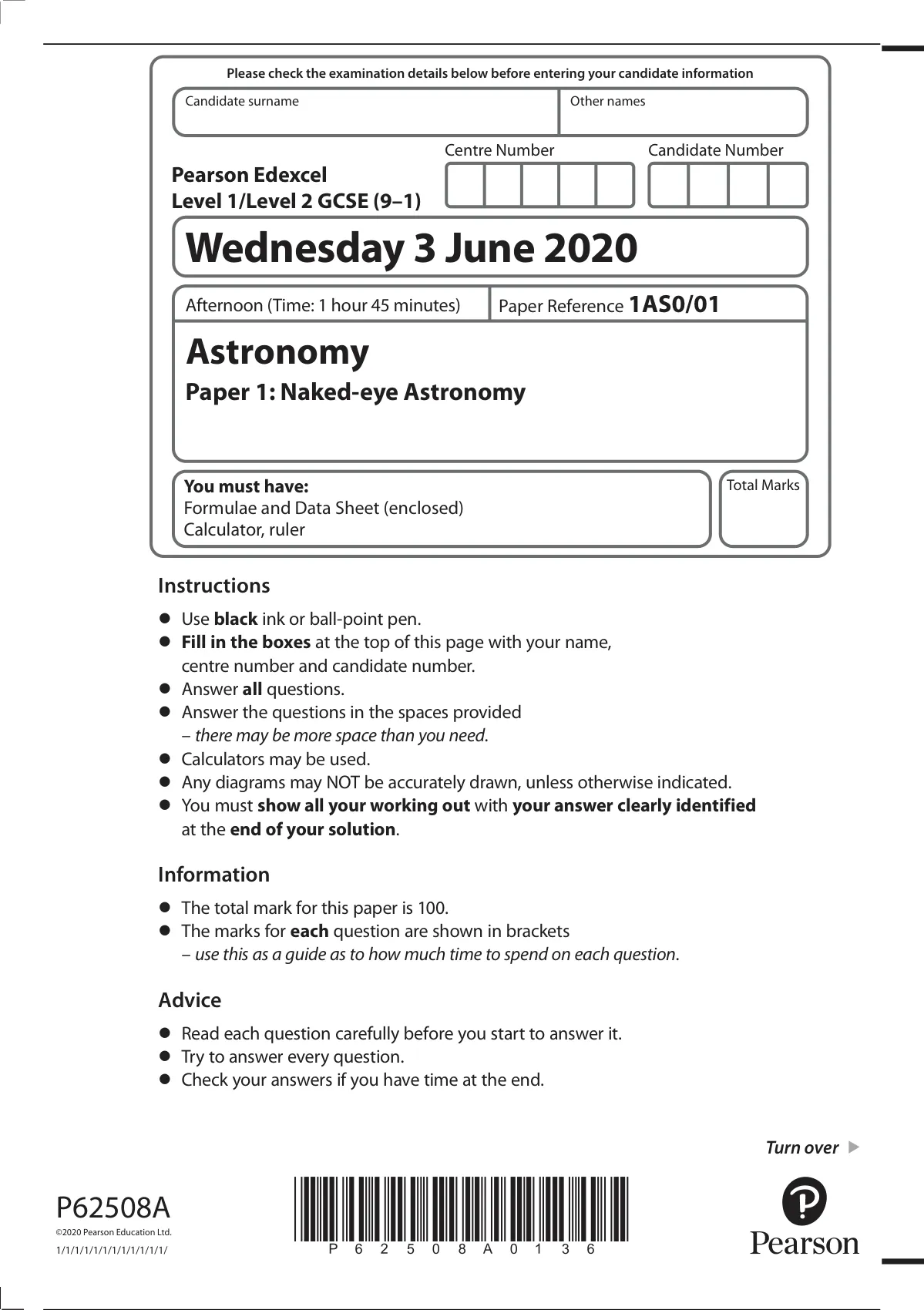 Gcse Pearson Astronomy Paper Naked Eye Astronomy Astronomy