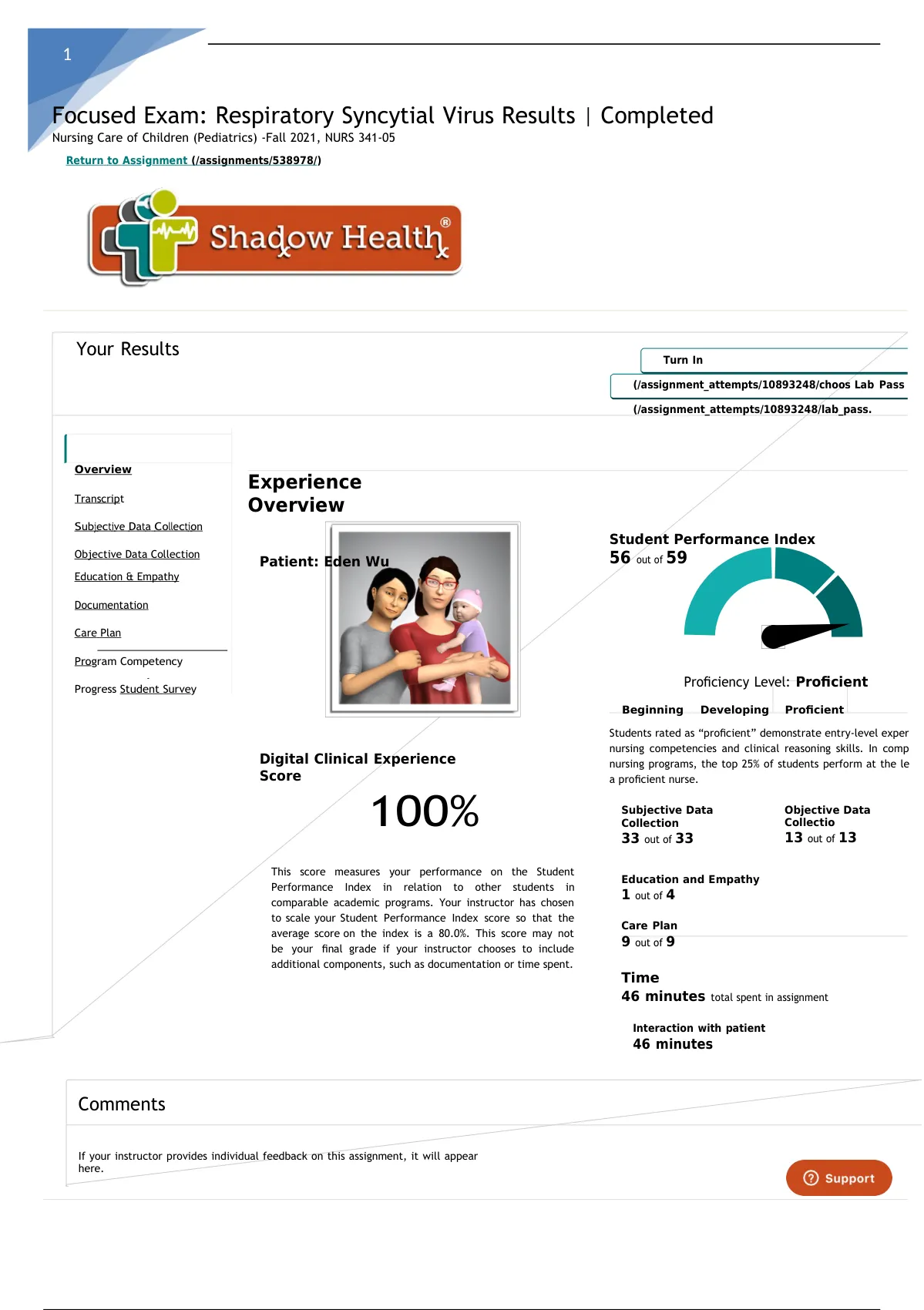 Focused Exam Respiratory Syncytial Virus Results Completed Shadow