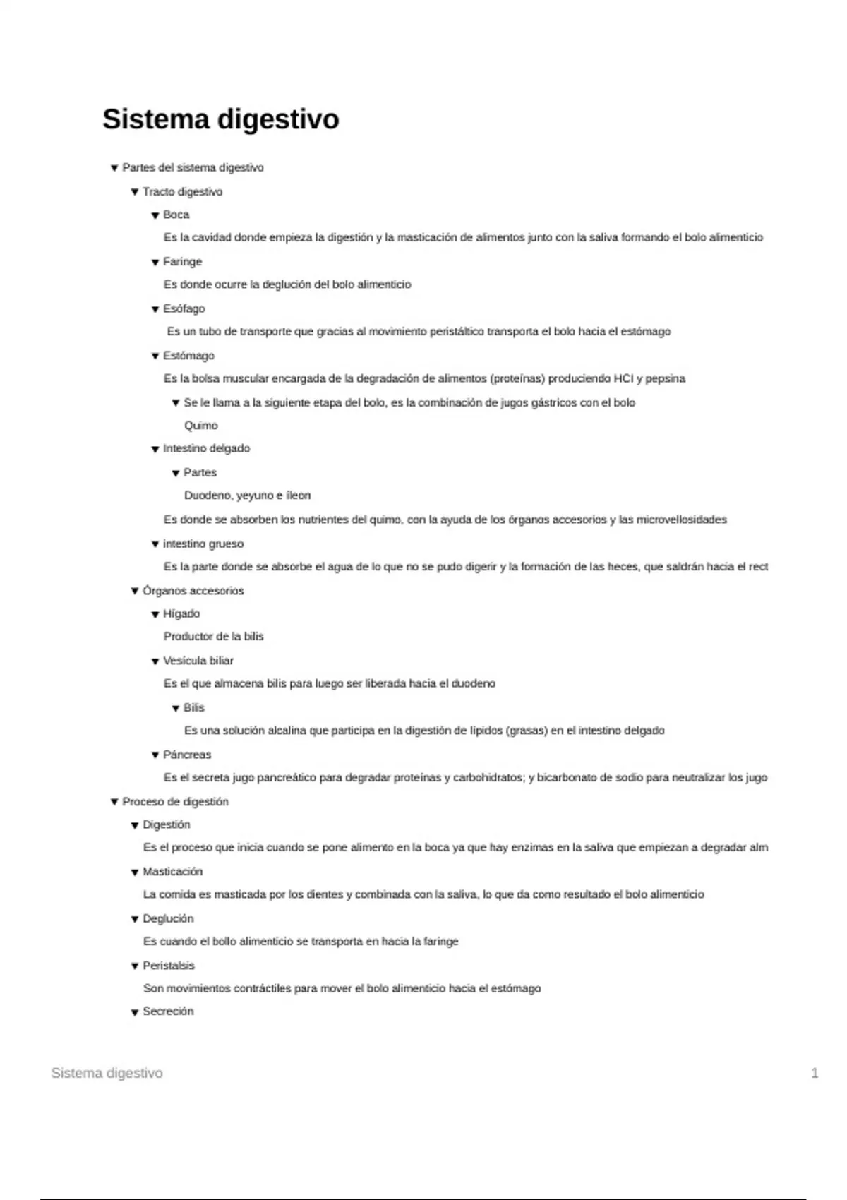 Sumario Sistema Digestivo Partes Y Funci N Biology And Geology