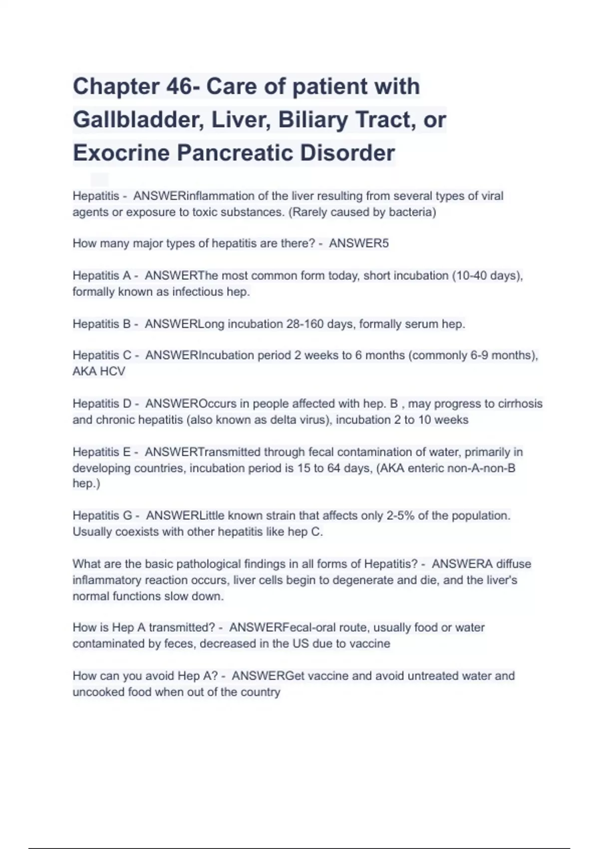 Chapter 46 Care Of Patient With Gallbladder Liver Biliary Tract Or