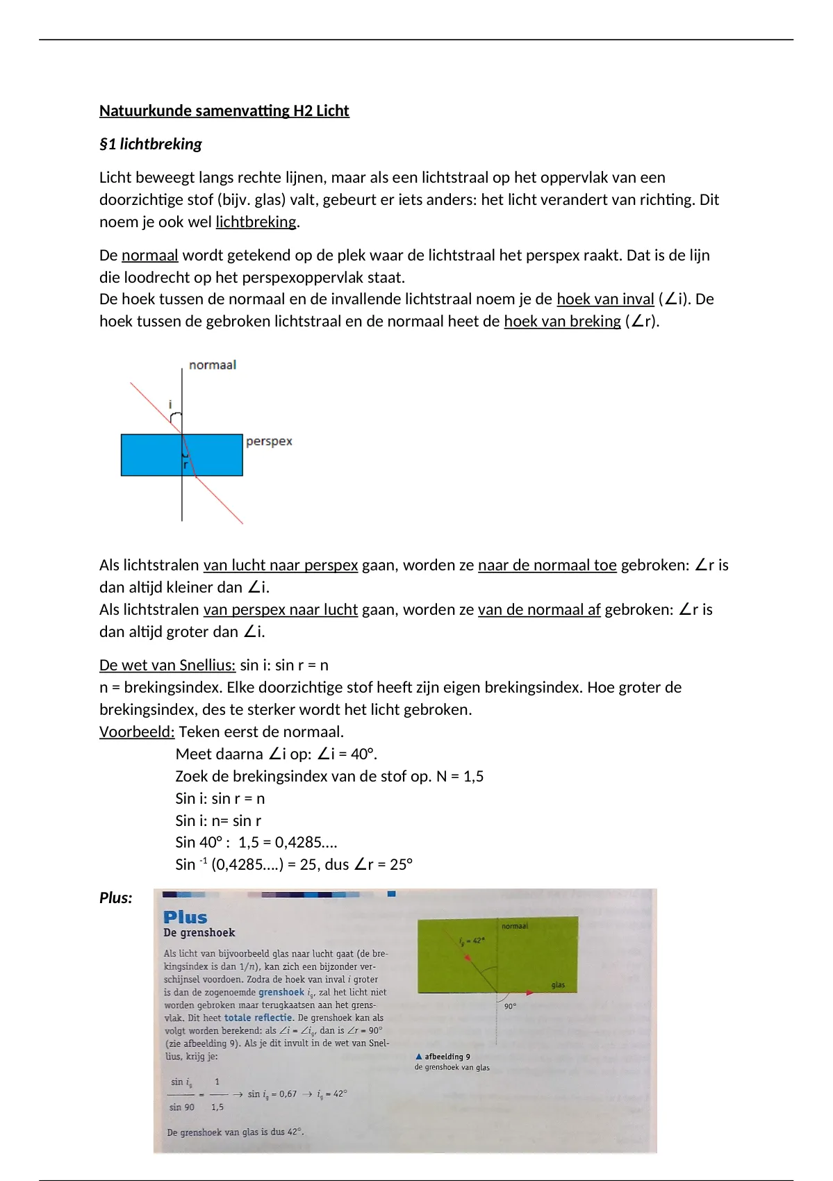 Samenvatting Natuurkunde Nova 3VWO H2 Licht Natuurkunde Stuvia NL