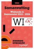 Samenvatting Wiskunde A Examen VWO 2024