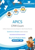 APICS CPIM Dumps - Getting Ready For The APICS CPIM Exam