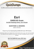 EADE105 Dumps - Way To Success In Real Esri EADE105 Exam