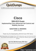 300-815 Dumps - Way To Success In Real Cisco 300-815 Exam