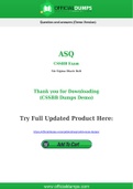 CSSBB Dumps - Pass with Latest ASQ CSSBB Exam Dumps