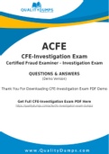 ACFE CFE-Investigation Dumps - Prepare Yourself For CFE-Investigation Exam
