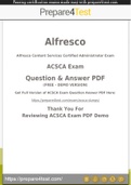 ACSCA Questions [2021] Get 100% Actual ACSCA Questions and Answers PDF