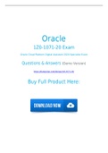 Oracle 1Z0-1071-20 Dumps and Answers to Clear 1Z0-1071-20 Exam in First Take