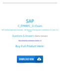 SAP C_EPMBPC_11 Dumps and Answers to Clear C_EPMBPC_11 Exam in First Take