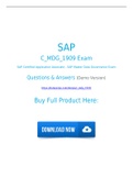 Latest SAP C_MDG_1909 Dumps [2021] Real C_MDG_1909 Exam Questions For Preparation