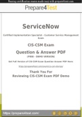 Certified Implementation Specialist Certification - Prepare4test provides CIS-CSM Dumps