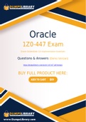 Oracle 1Z0-447 Dumps - You Can Pass The 1Z0-447 Exam On The First Try