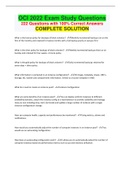 OCI CERTIFICATION Bundled Exams with complete Questions and Answers (Full PACKAGE)