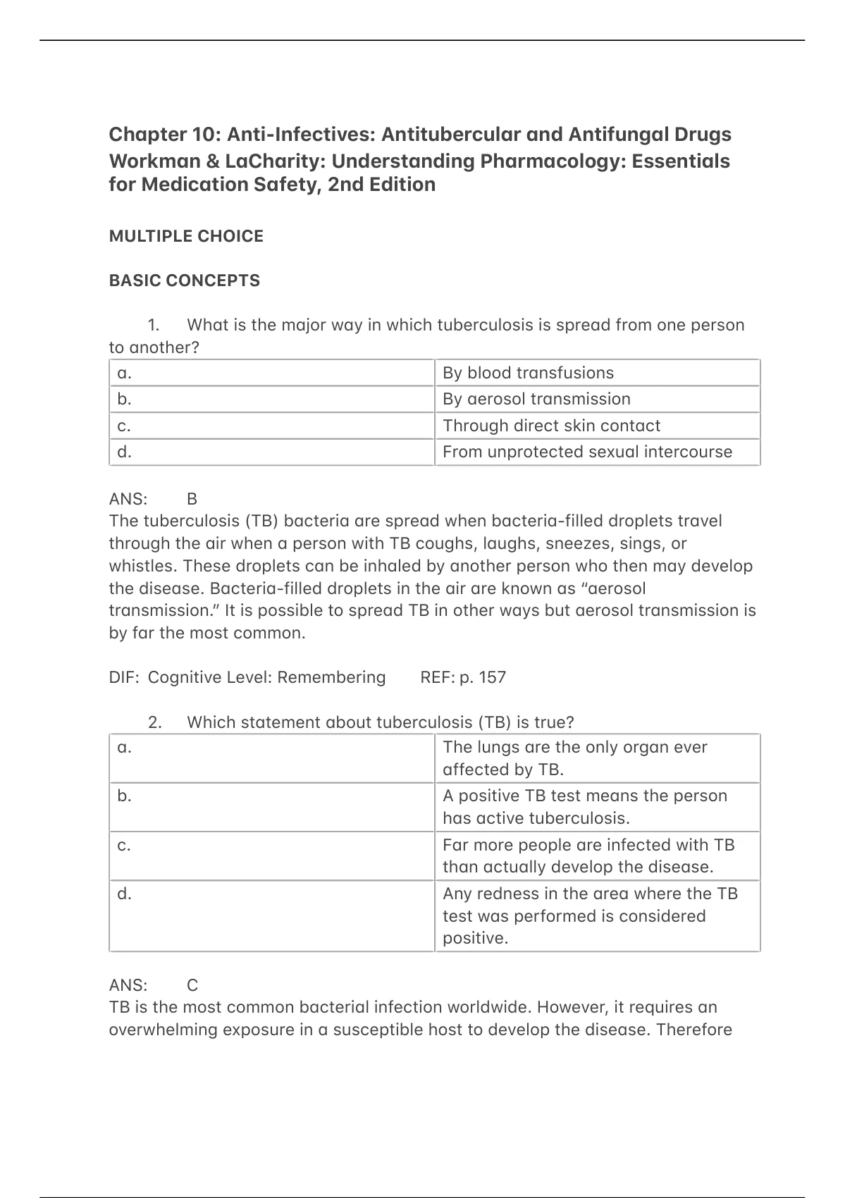 Chapter 10 Anti Infectives Antitubercular And Antifungal Drugs Pdf