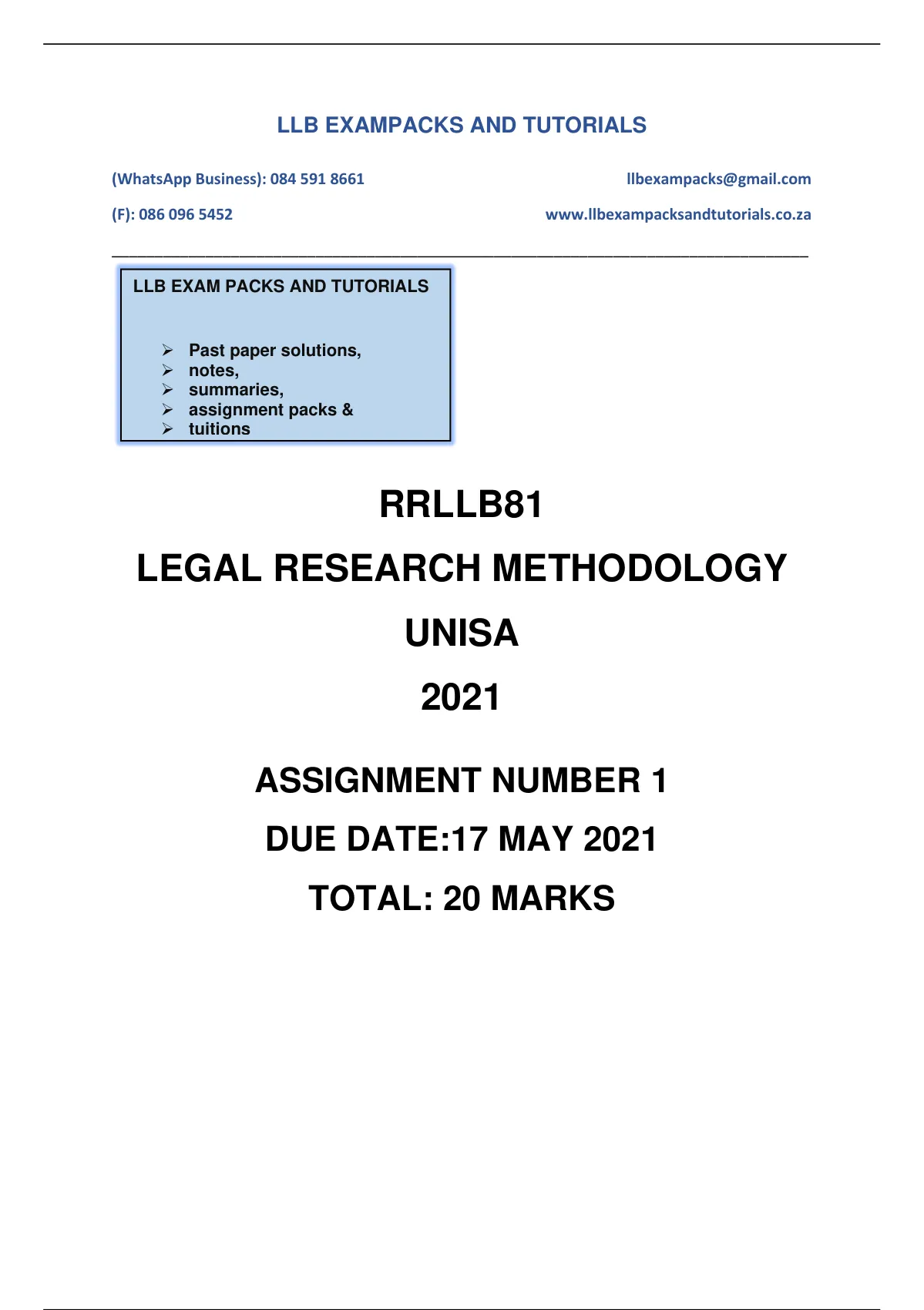 llb research report pdf