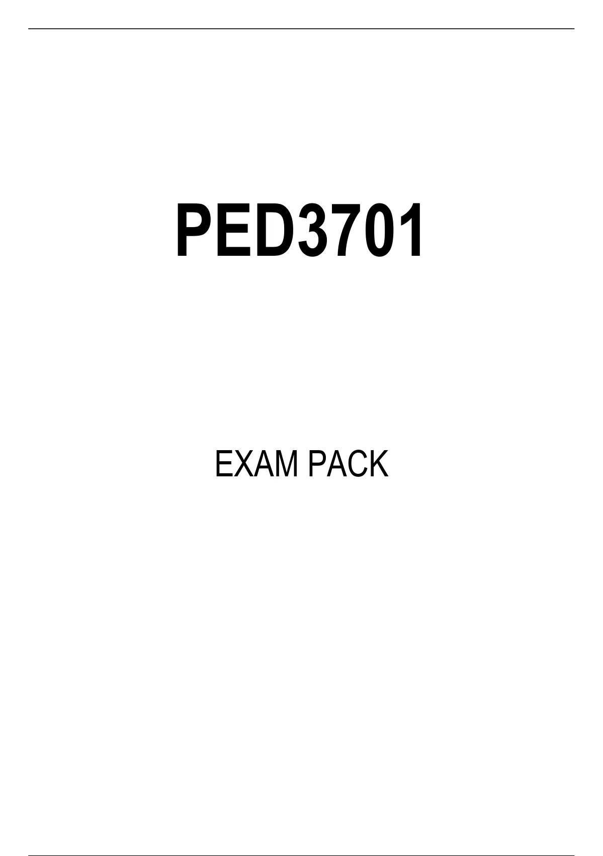 PED3701 MCQ EXAM PACK 2024 - PED3701 - Psychology Of Education (PED3701 ...