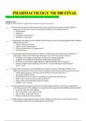 PHARMACOLOGY NR 508 FINAL TESTBANK QUESTIONS & ANSWERS (A+ GUIDE)