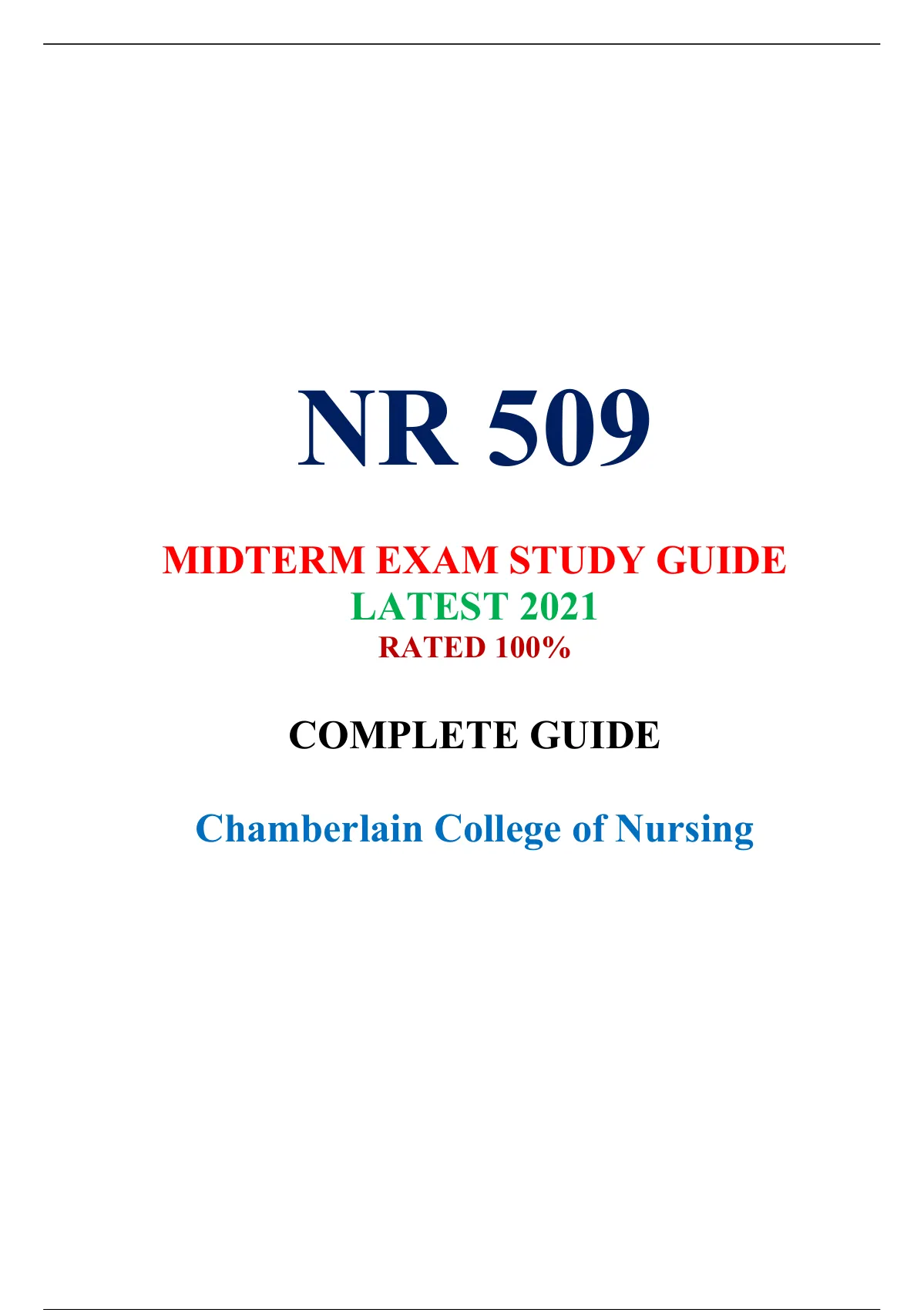 NR 509 MIDTERM EXAM STUDY GUIDE / NR509 MIDTERM EXAM STUDY GUIDE ...