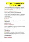 ADVANCED ATI MED-SURG FINAL EXAM QUESTIONS & ANSWERS GRADED A