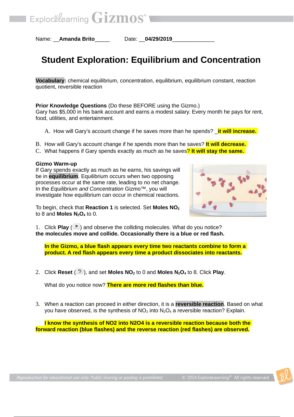 Equilibrium and Concentration Gizmo Assessment Answers – Demystifying Chemical Reactions