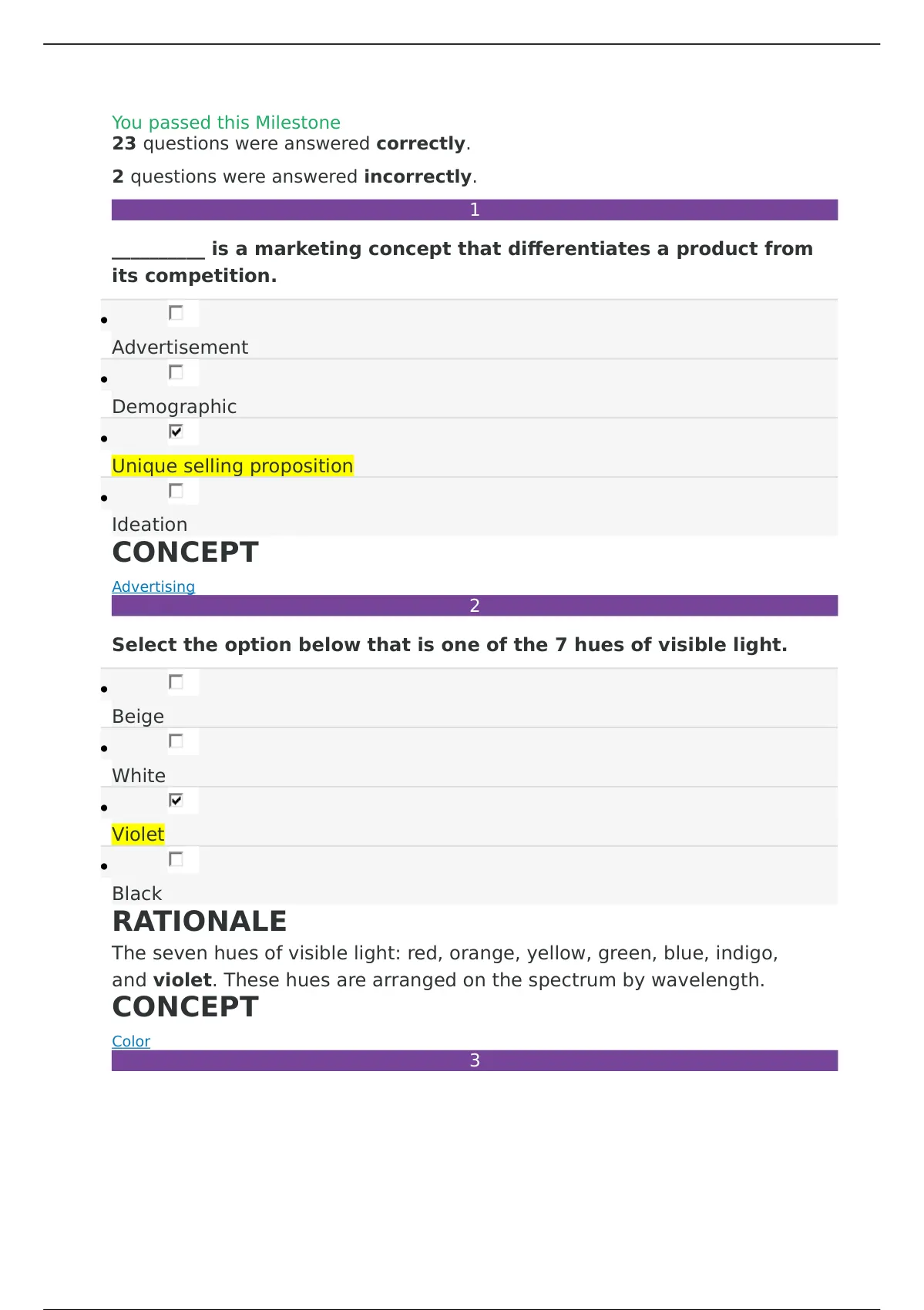 Sophia Visual Communication Final Milestone, Questions With Complete ...