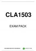 CLA1503 EXAM PACK 2023