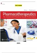 Test Bank for Pharmacotherapeutics for Advanced Practice Nurse Prescribers 5th Edition by Teri Moser Woo & Marylou V. Robinson- Complete, Elaborated and latest Test Bank. ALL Chapters(1-55) Included Updated