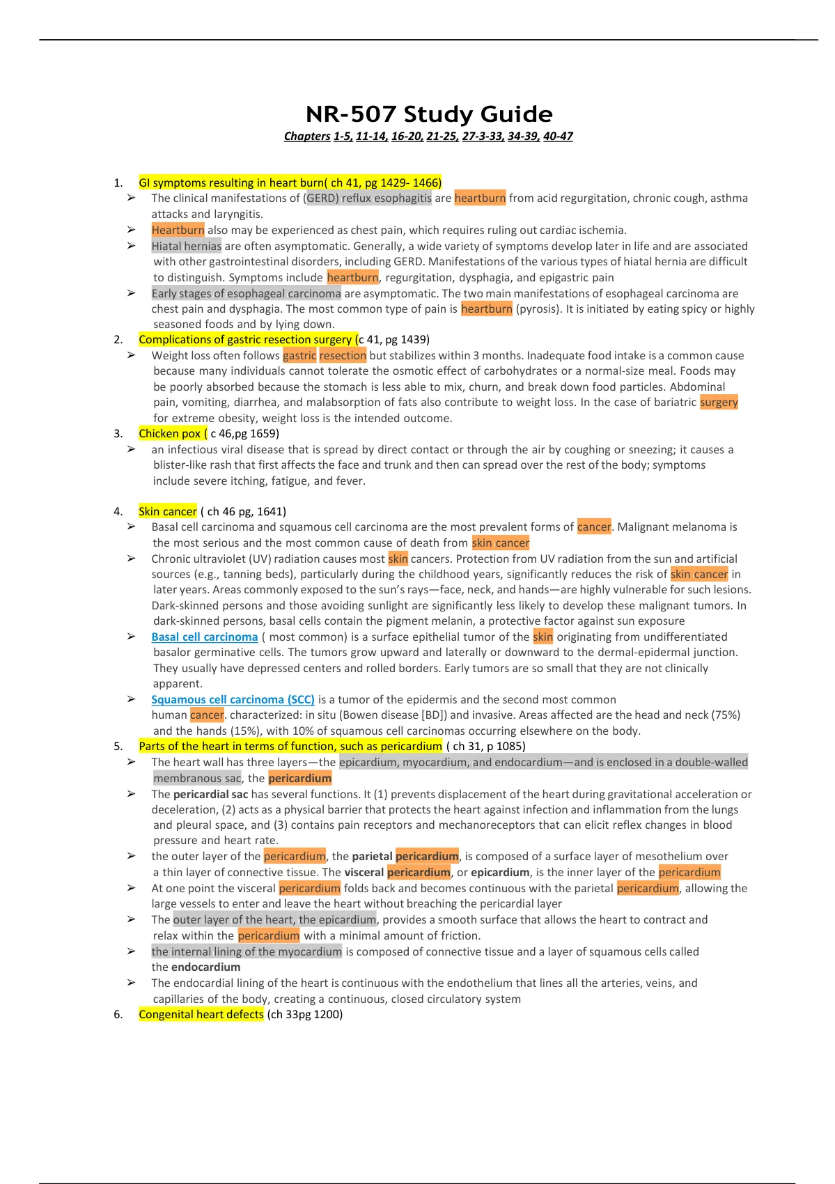 Summary NR507 / NR 507 Final Exam Study Guide (Latest 2022/2023 ...