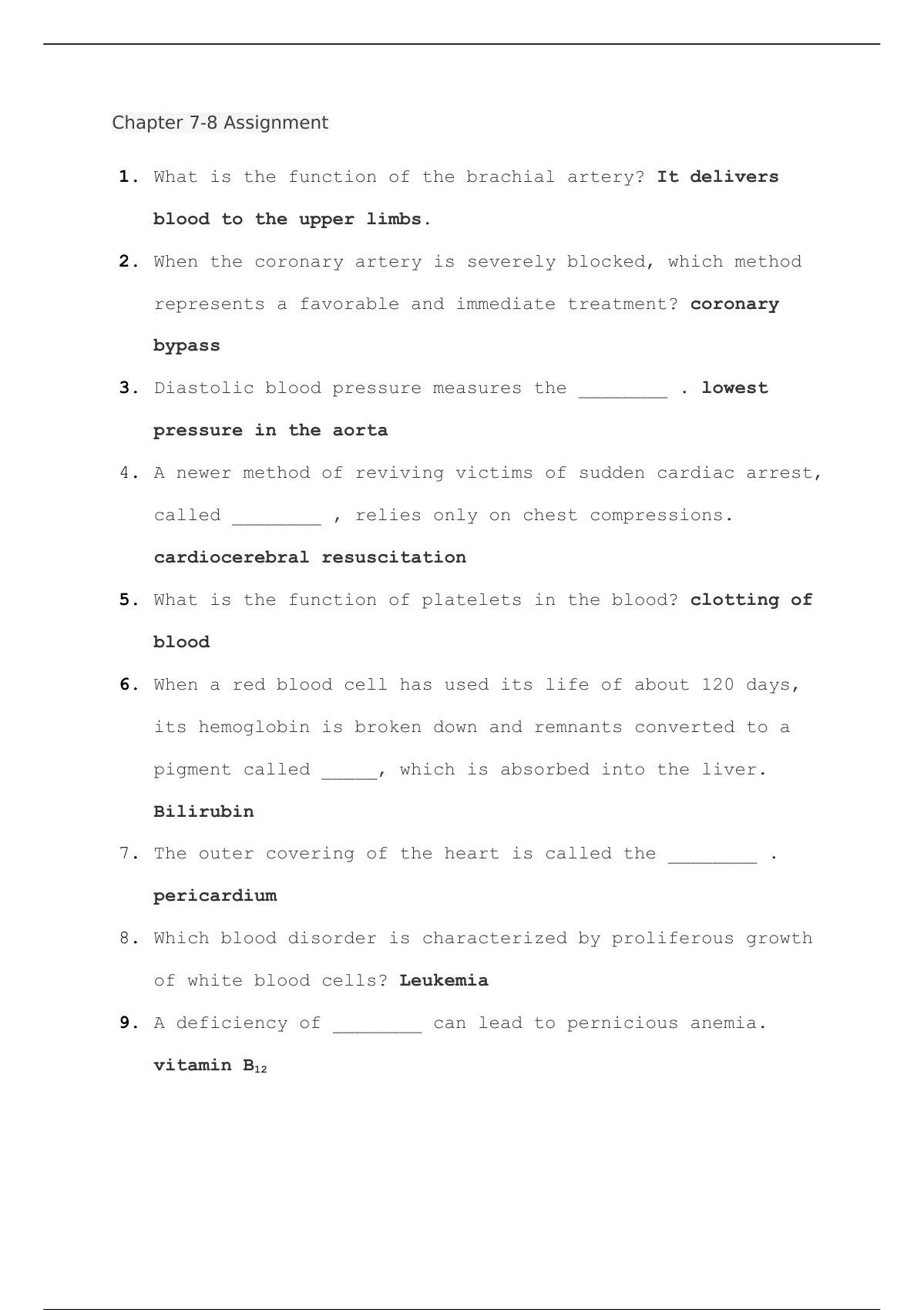 BIOL 102 Chapter 7-8 Assignment, Verified and Correct Documents ...