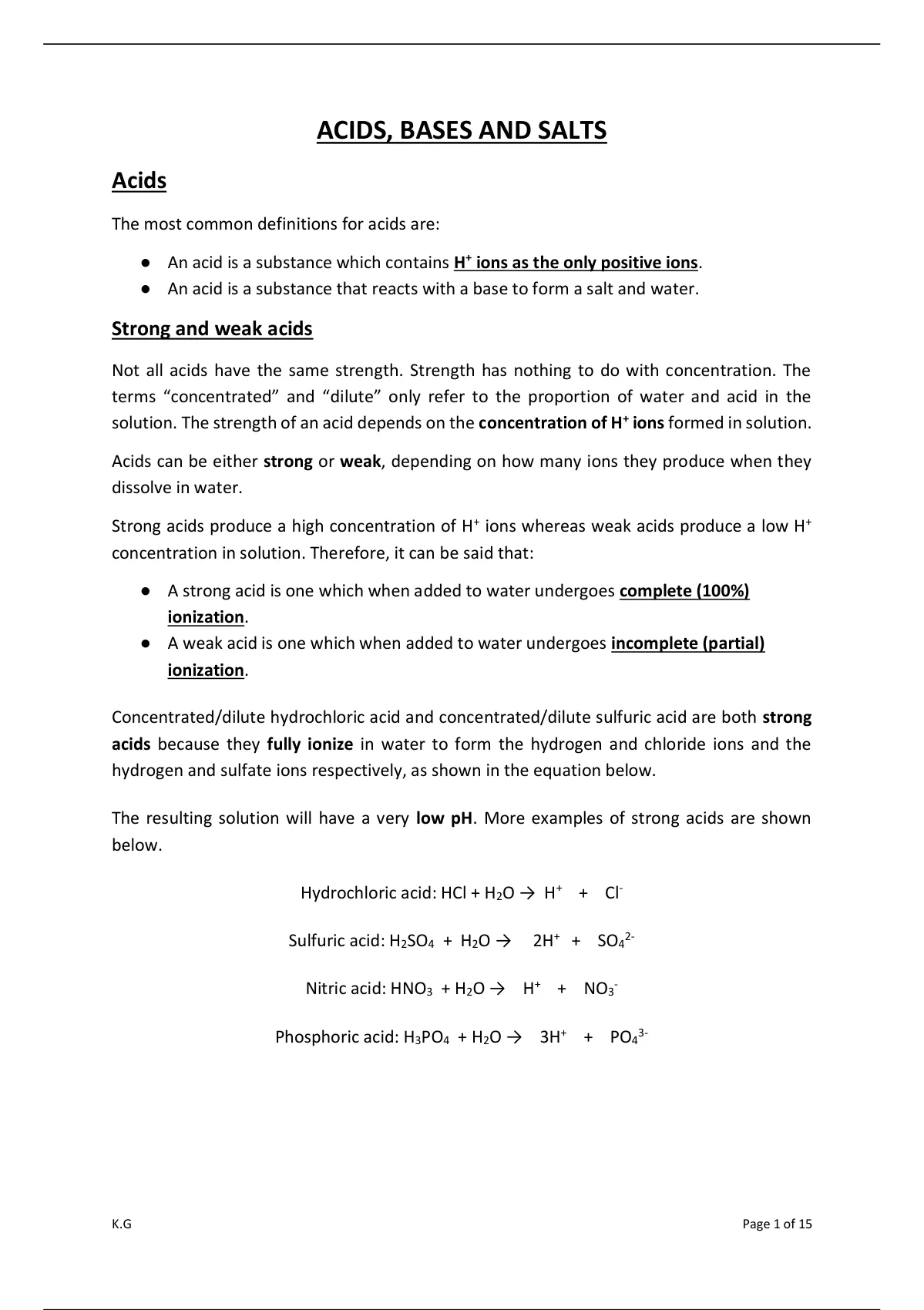 GCSE Chemistry "Acids, Bases And Salts (preparations)" - Chemistry ...