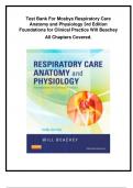 Test Bank For Respiratory Care Anatomy and Physiology, 3rd Edition  Chapter 1-24 Author By Will Beachey  2023 and 2024 Version