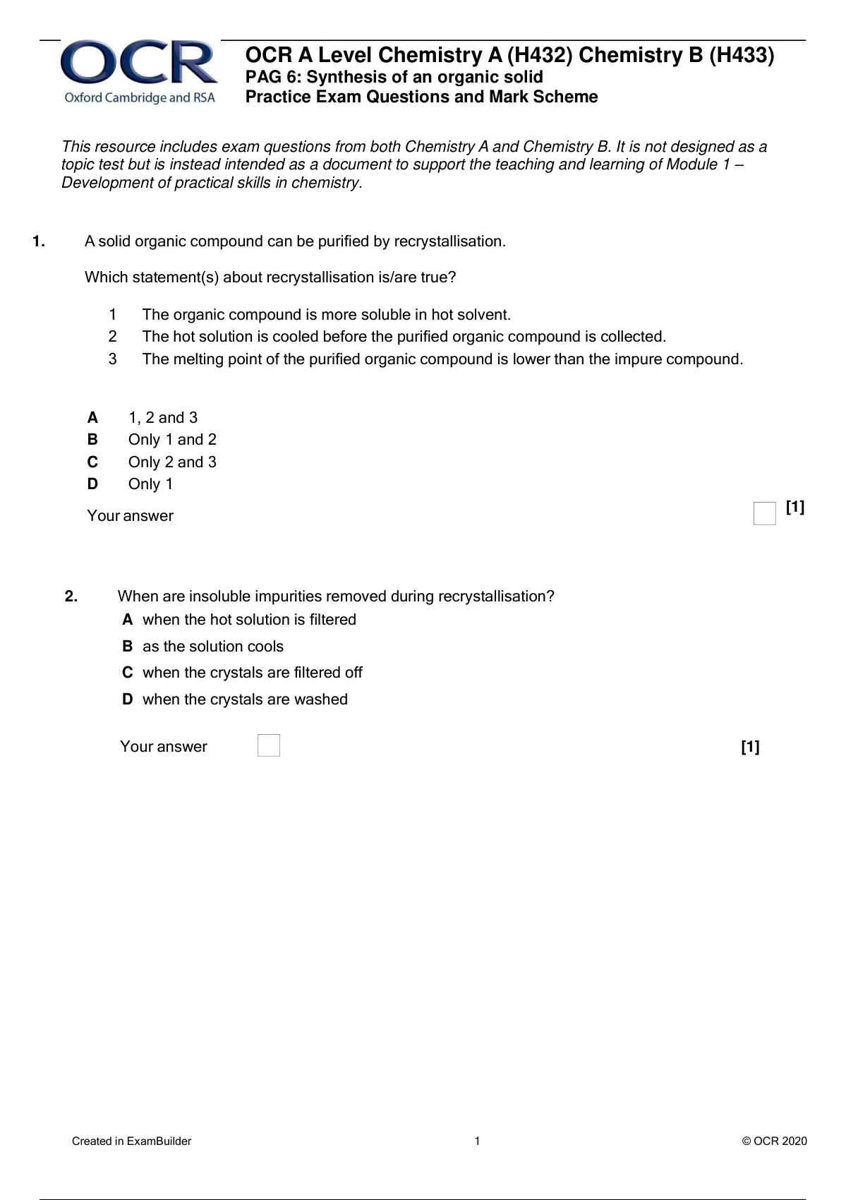 ocr-a-level-chemistry-pag-7-chemistry-questions-ocr-a-level-chemistry