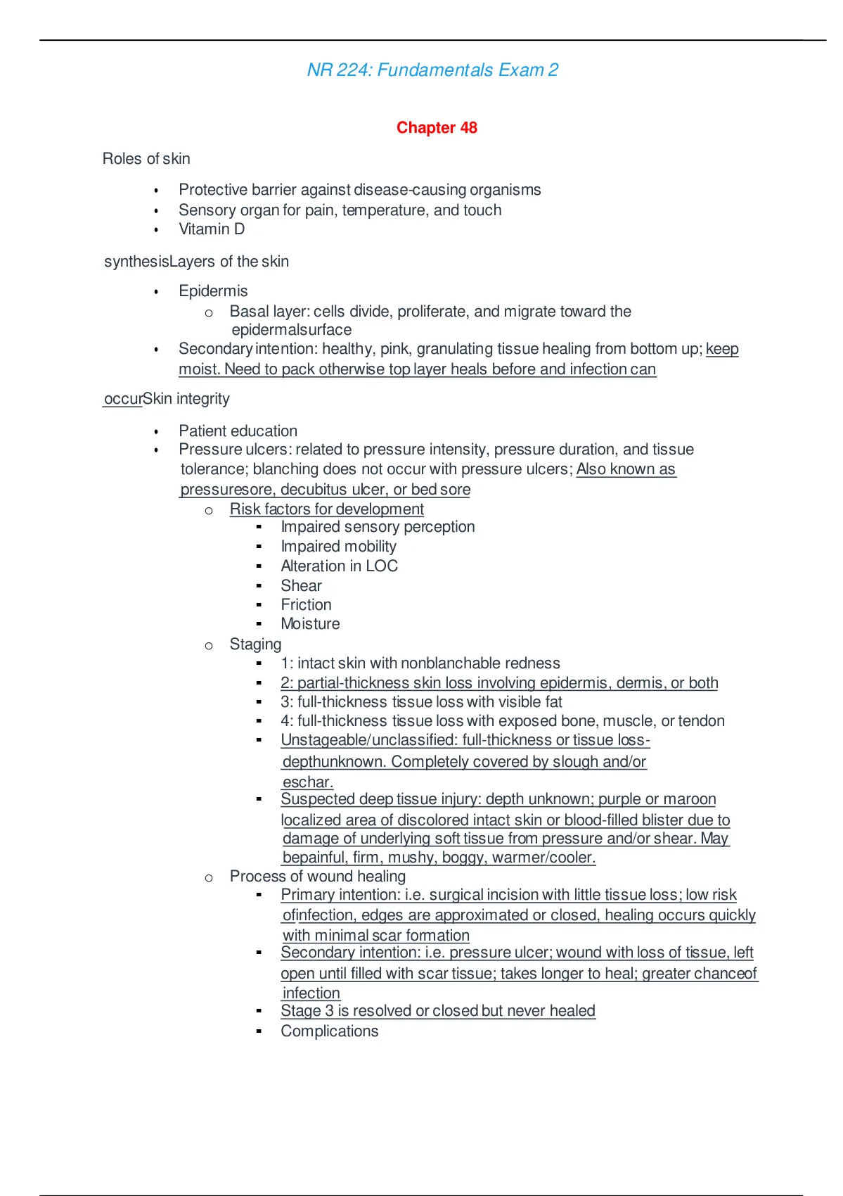 NR224 / NR 224: Fundamentals Exam 2 (Latest 2022 / 2023) Chamberlain ...