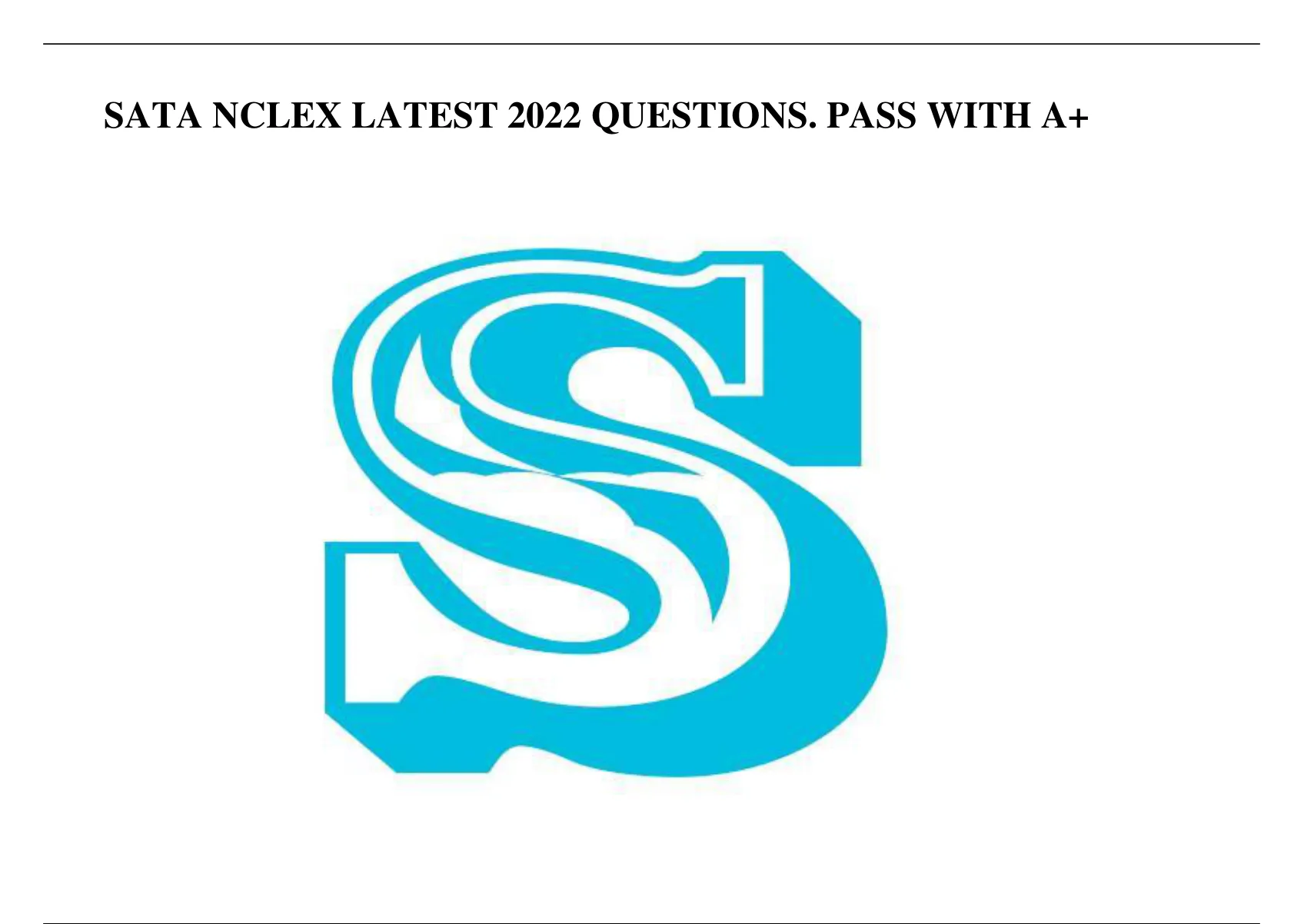 SOLUTION: New generation nclex questions for 2023 exam - Studypool