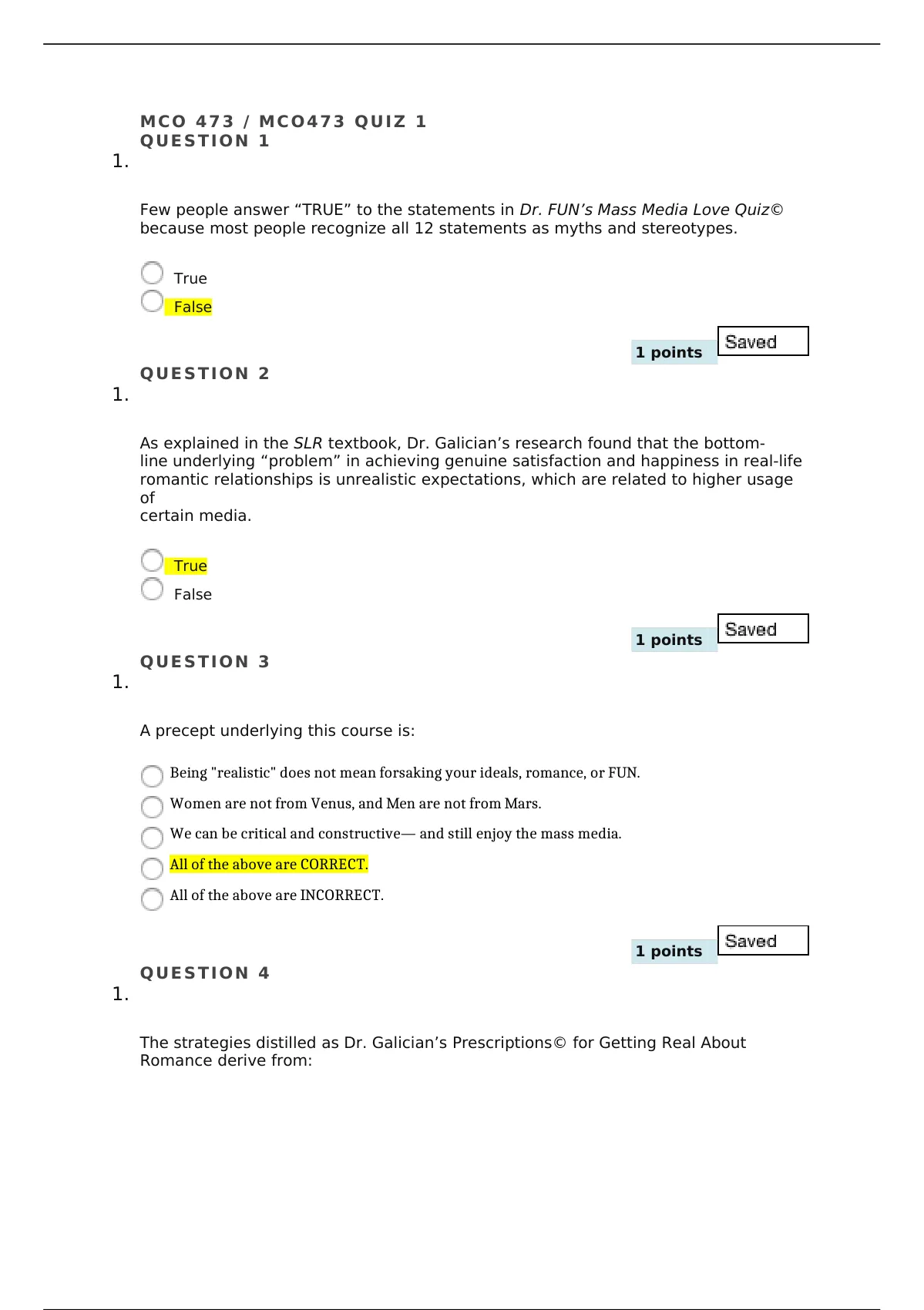 MCO 473 QUIZ 1 Questions and Answers: Arizona State University - MCO 473 -  Stuvia US