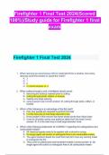 Firefighter 1 Final Test 2024(Scored 100%)/Study guide for Firefighter 1 final exam