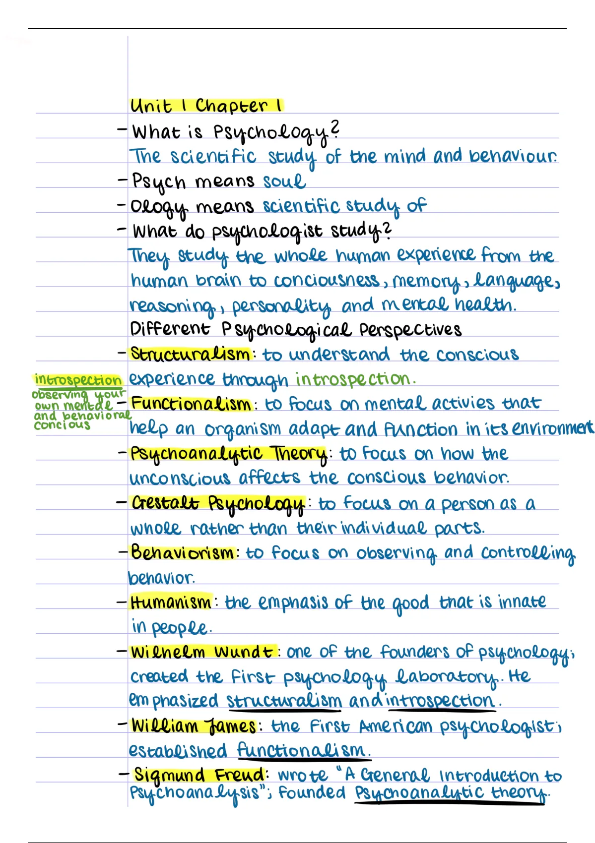 Introductory To Psychology 101 - PSY 101 - Stuvia US