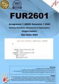 FUR2601 Assignment 1 (QUIZ ANSWERS) Semester 1 2024 