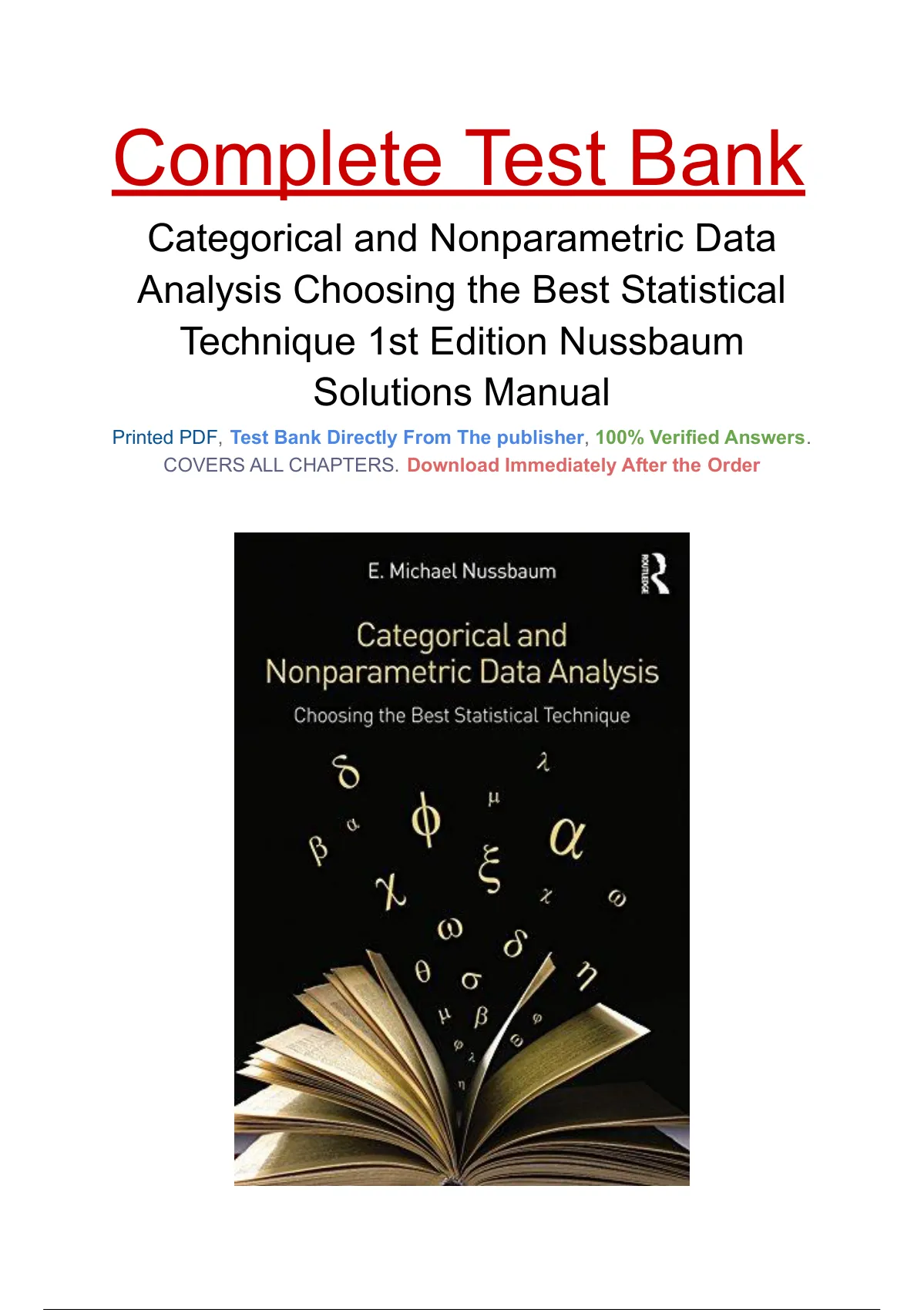 PDF) Categorical Data Analysis