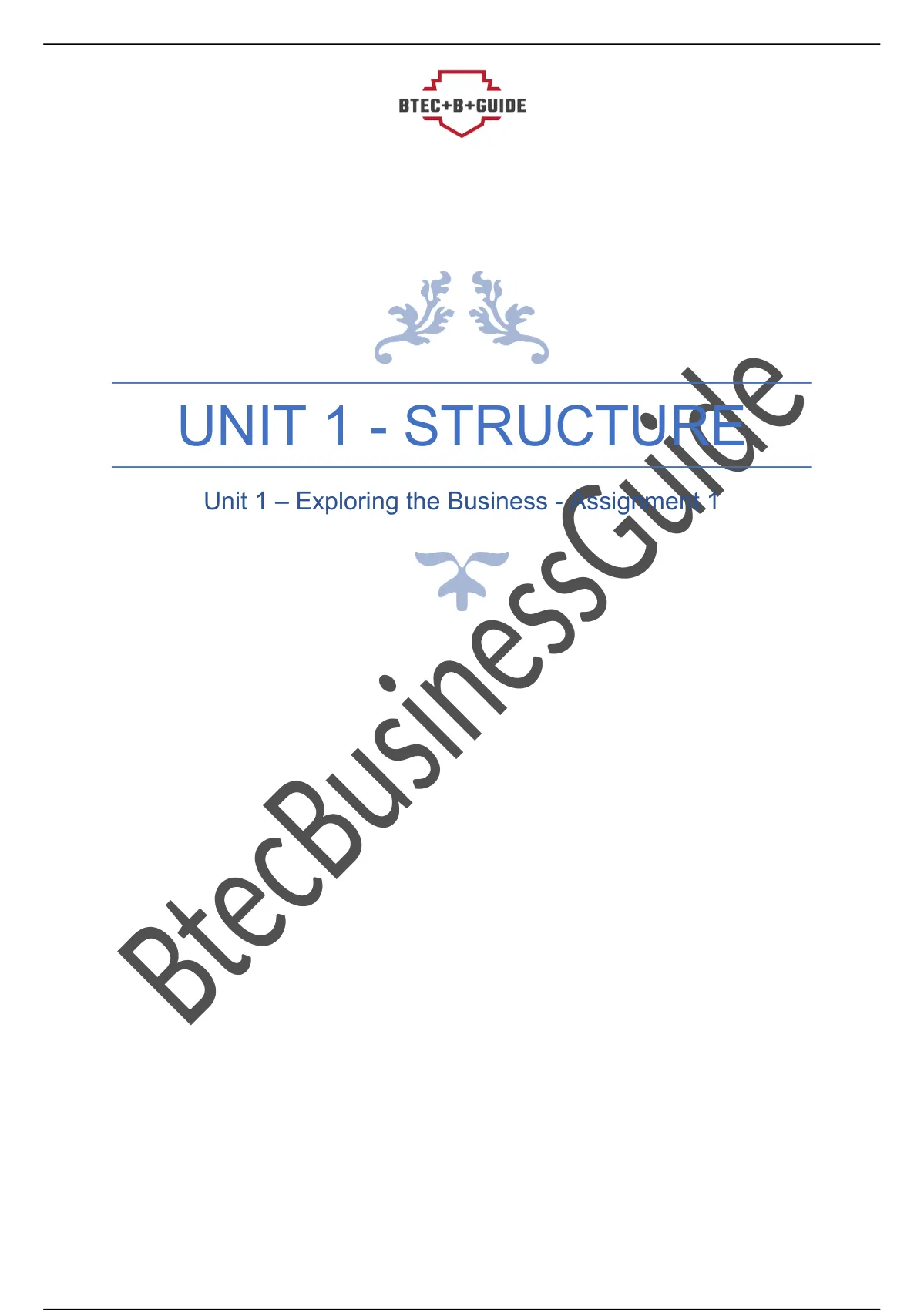 btec business unit 1 assignment 1 d1