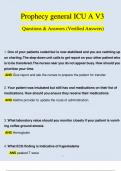 Prophecy General ICU RN A V3 Questions and Answers (2023) (Verified Answers)