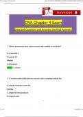 CNA Chapter 4 Exam Questions and Revised Answers (2024 / 2025) 100% Guarantee Pass
