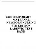 CONTEMPORARY MATERNAL NEWBORN NURSING 9TH EDITION LADEWIG TEST BANK