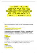 TNCC FULL SOLUTION PACK (ALL TNCC EXAMS AND STUDY QUESTIONS ARE HERE, ALL ANSWERED CORRECTLY) (UPDATED 2024)