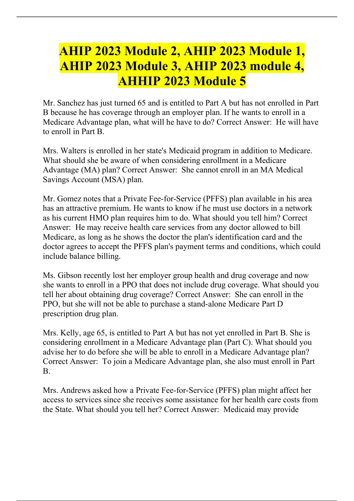 AHIP 2023 Module 2, AHIP 2023 Module 1, AHIP 2023 Module 3, AHIP 2023 ...