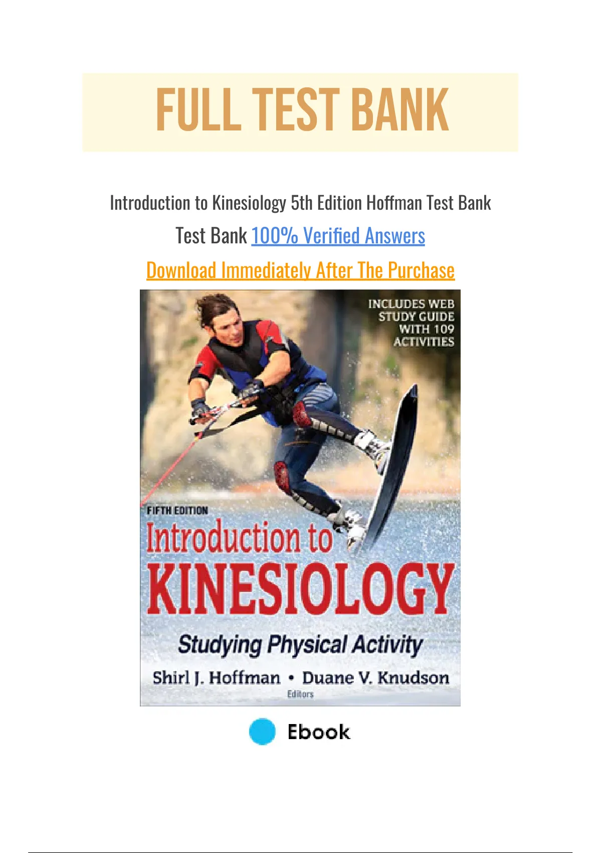 Introduction To Kinesiology 5th Edition Hoffman Test Bank ...