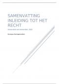 Samenvatting Inleiding tot het Recht jaar 1 (INCL. DUOPAPER)