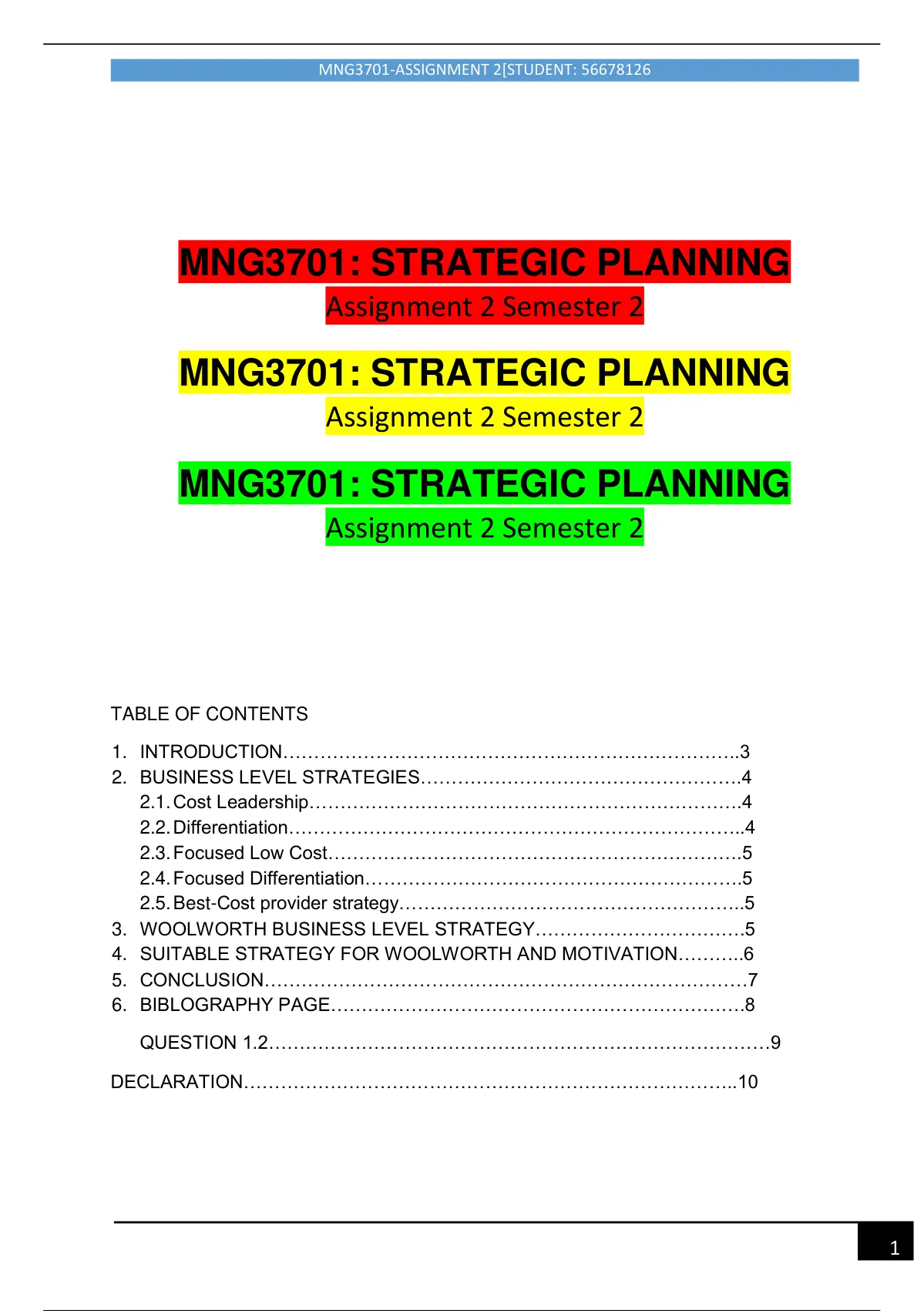 Mng3701 Strategic Planning Assignment 2 Semester 2 2022 Mng3701 Strategic Planning Stuvia Us 5879