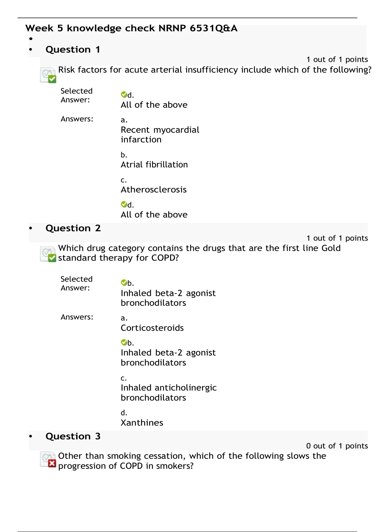 Week 5 Knowledge Check NRNP 6531 - NRNP 6531 - Stuvia US